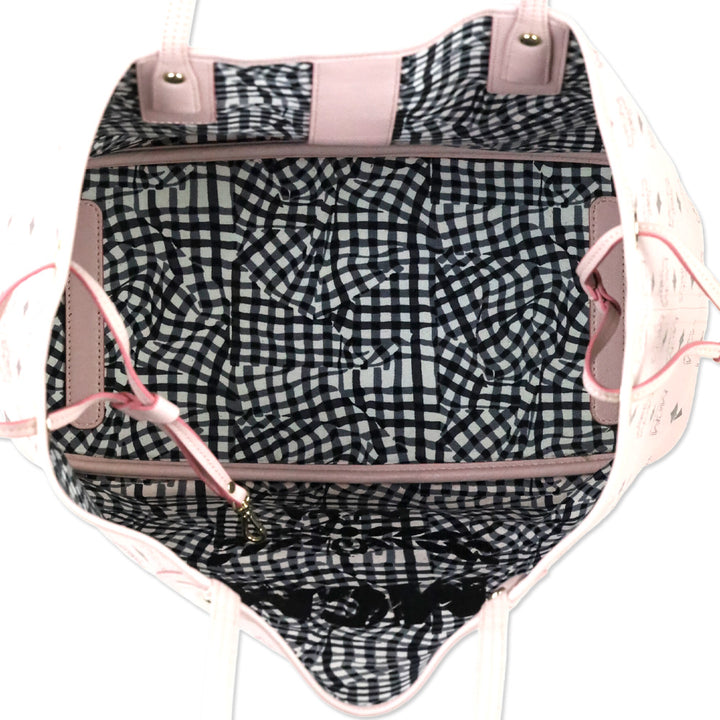 MCM Pink Visetos Medium Reversible Liz Shopper Tote