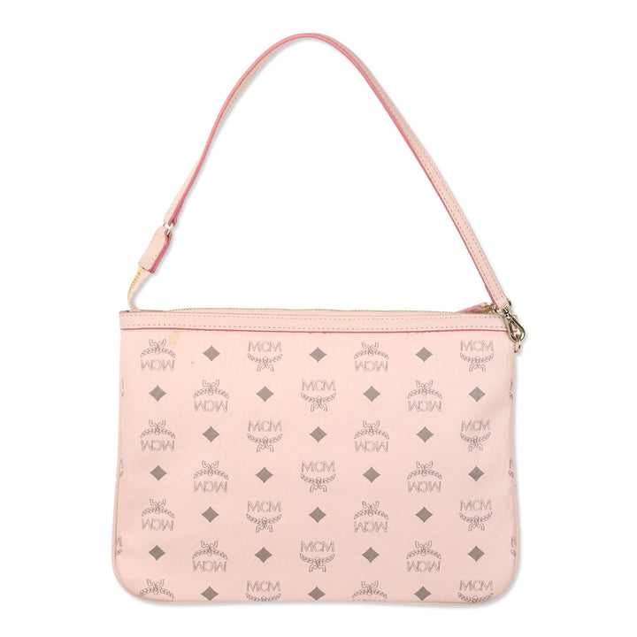 MCM Pink Visetos Medium Reversible Liz Shopper Tote