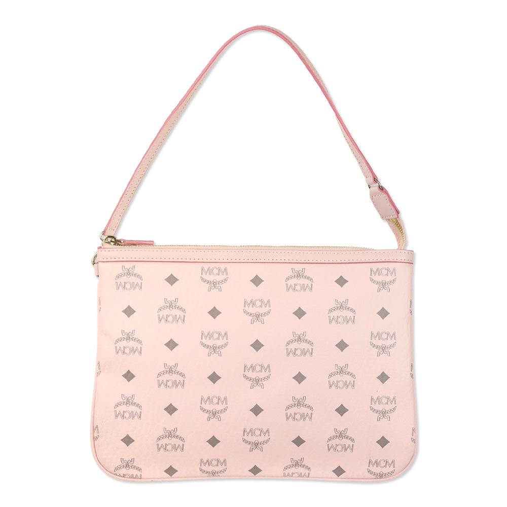 MCM Pink Visetos Medium Reversible Liz Shopper Tote