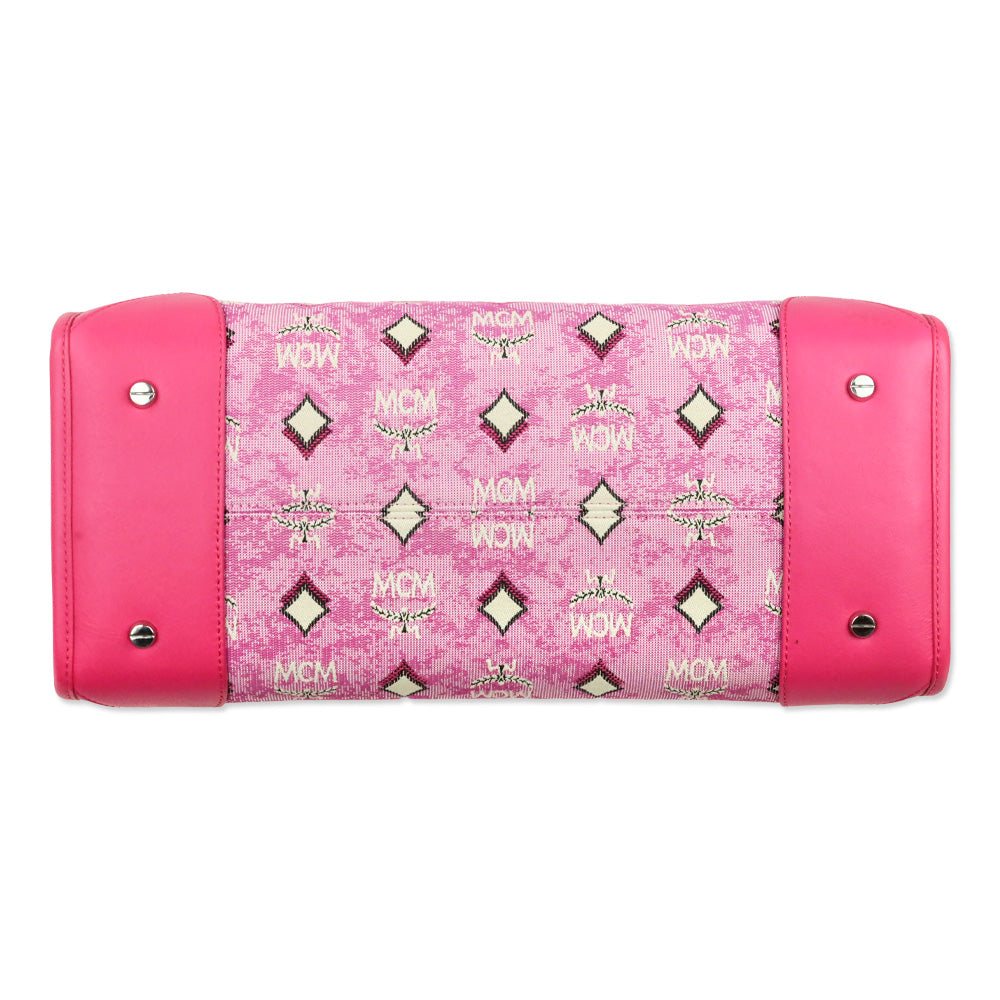 MCM Worldwide Pink Monogram München Tote Bag