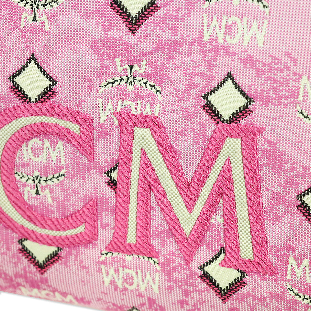 MCM Worldwide Pink Monogram München Tote Bag