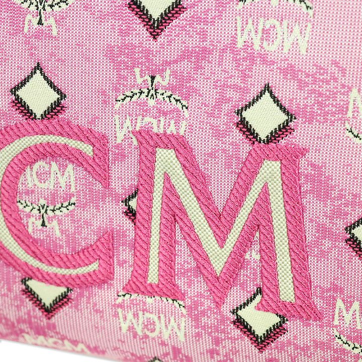 MCM Worldwide Pink Monogram München Tote Bag