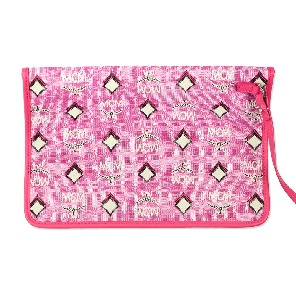 MCM Worldwide Pink Monogram München Tote Bag