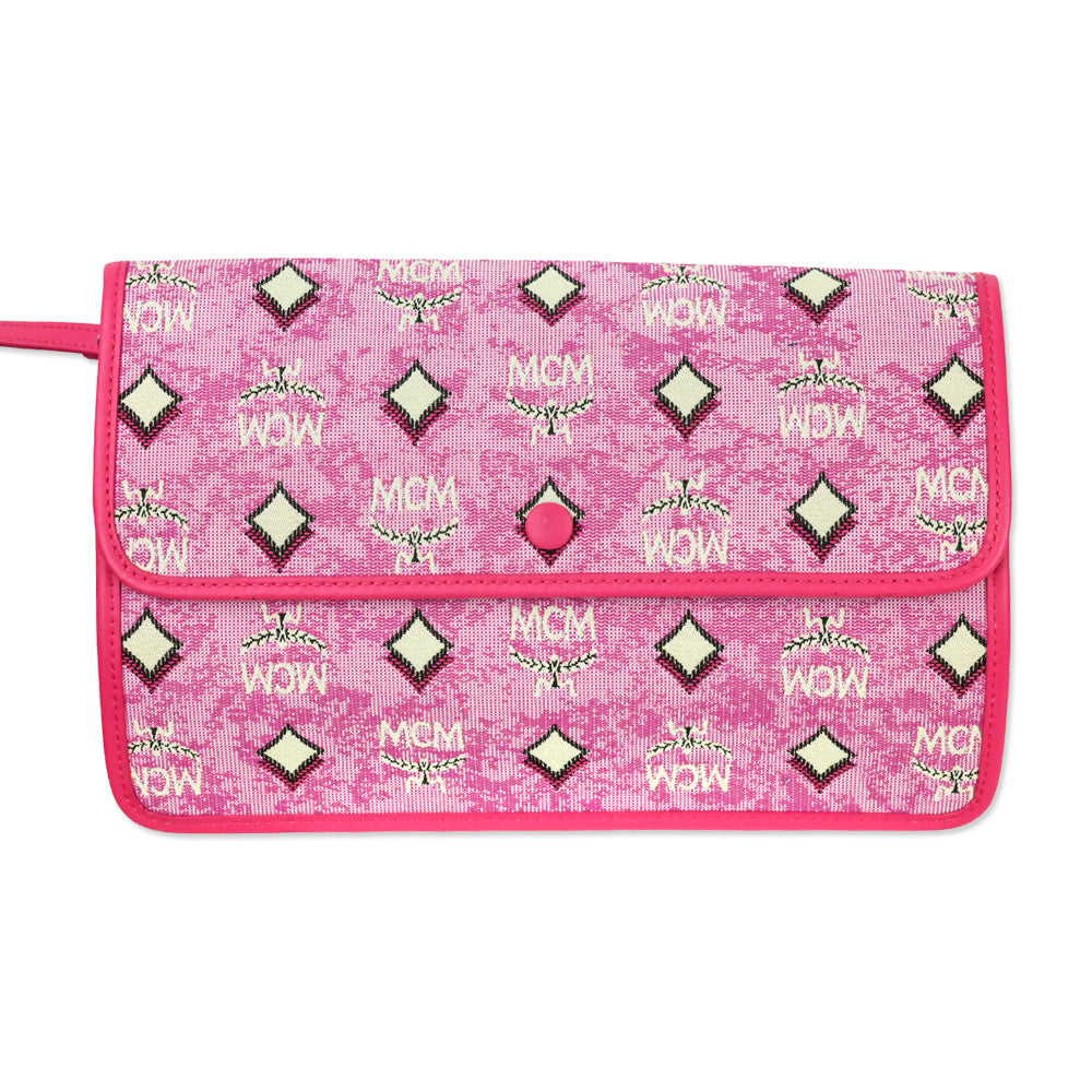 MCM Worldwide Pink Monogram München Tote Bag