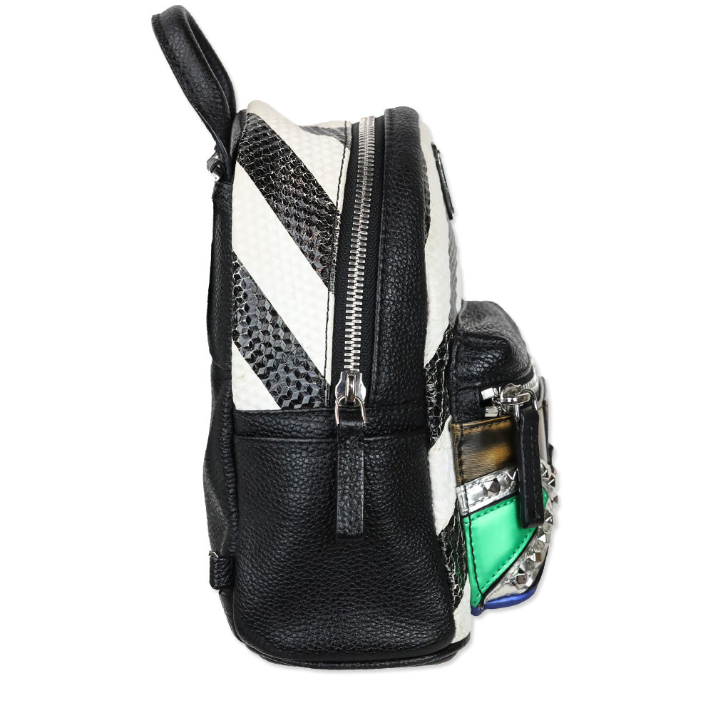 MCM X-Mini Stark Striped Roboter Mixed-Media Backpack