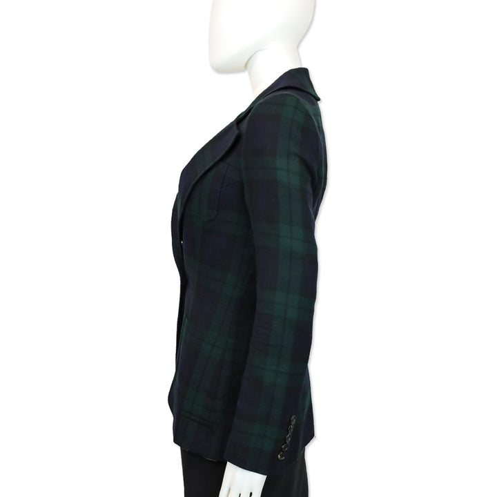 MCQ Alexander McQueen Black Watch Tartan Single-Breasted Peacoat
