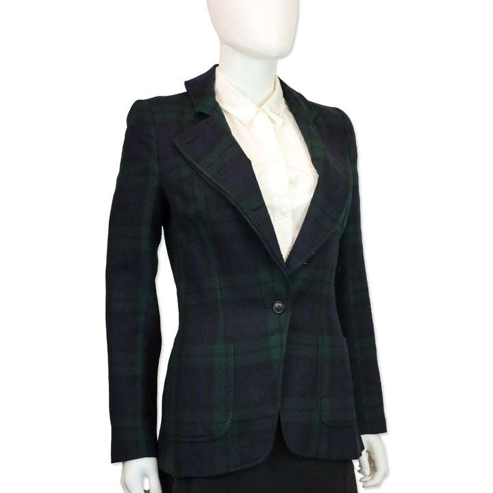 MCQ Alexander McQueen Black Watch Tartan Single-Breasted Peacoat