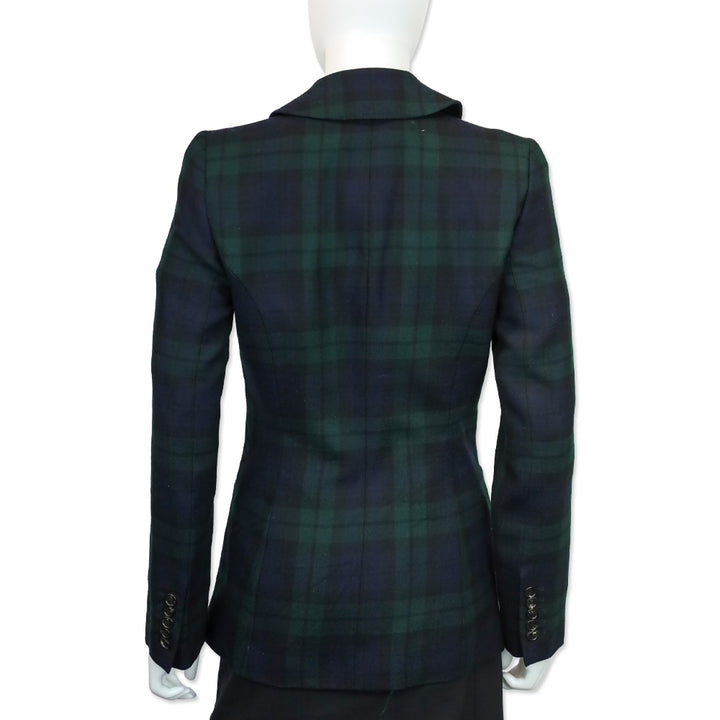 MCQ Alexander McQueen Black Watch Tartan Single-Breasted Peacoat