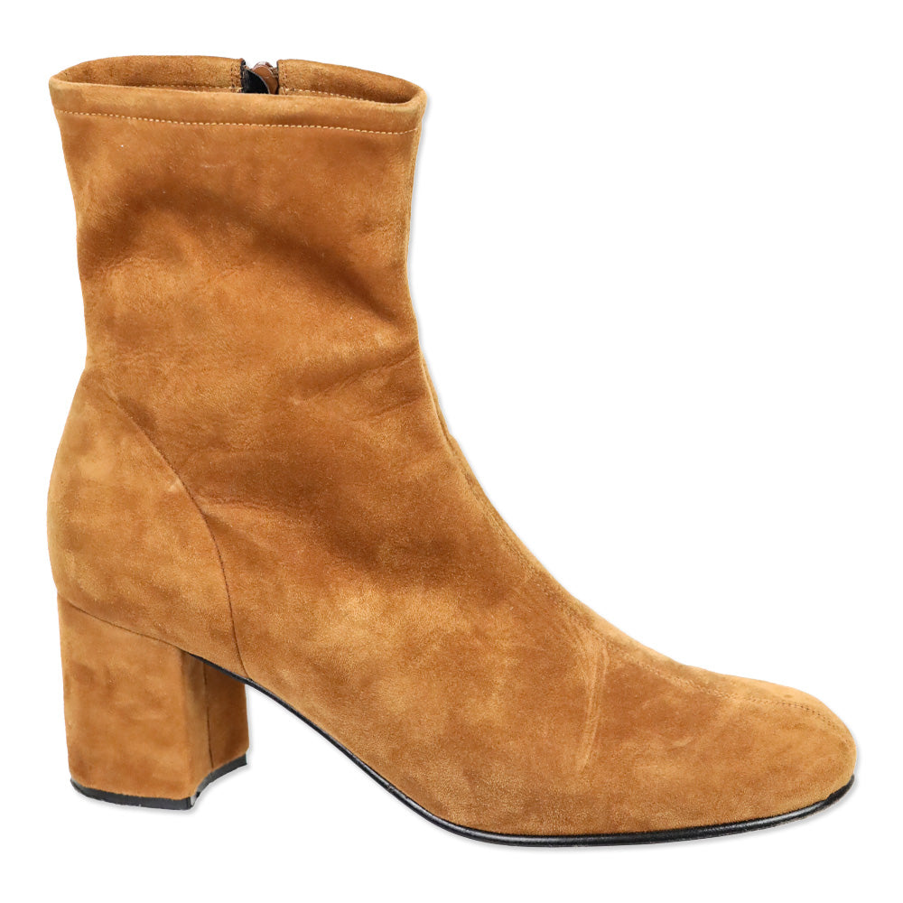 ME + EM Cognac 60's Suede High Ankle Boot