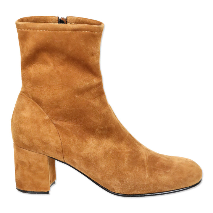 ME + EM Cognac 60's Suede High Ankle Boot
