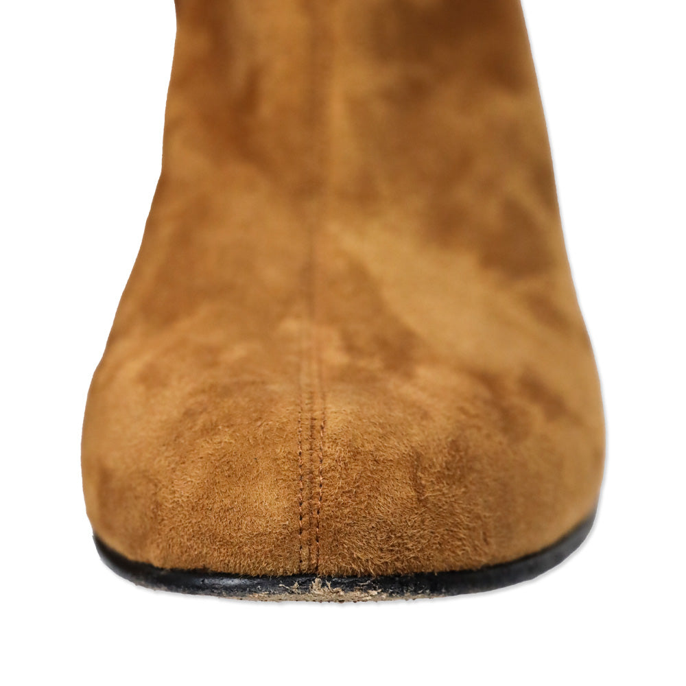 ME + EM Cognac 60's Suede High Ankle Boot