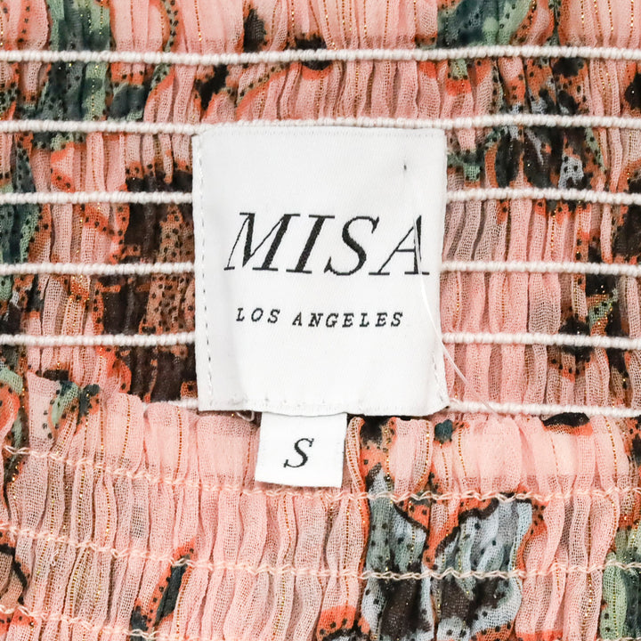 MISA Los Angeles Choco Rose Floral Print Roan Mini Skirt