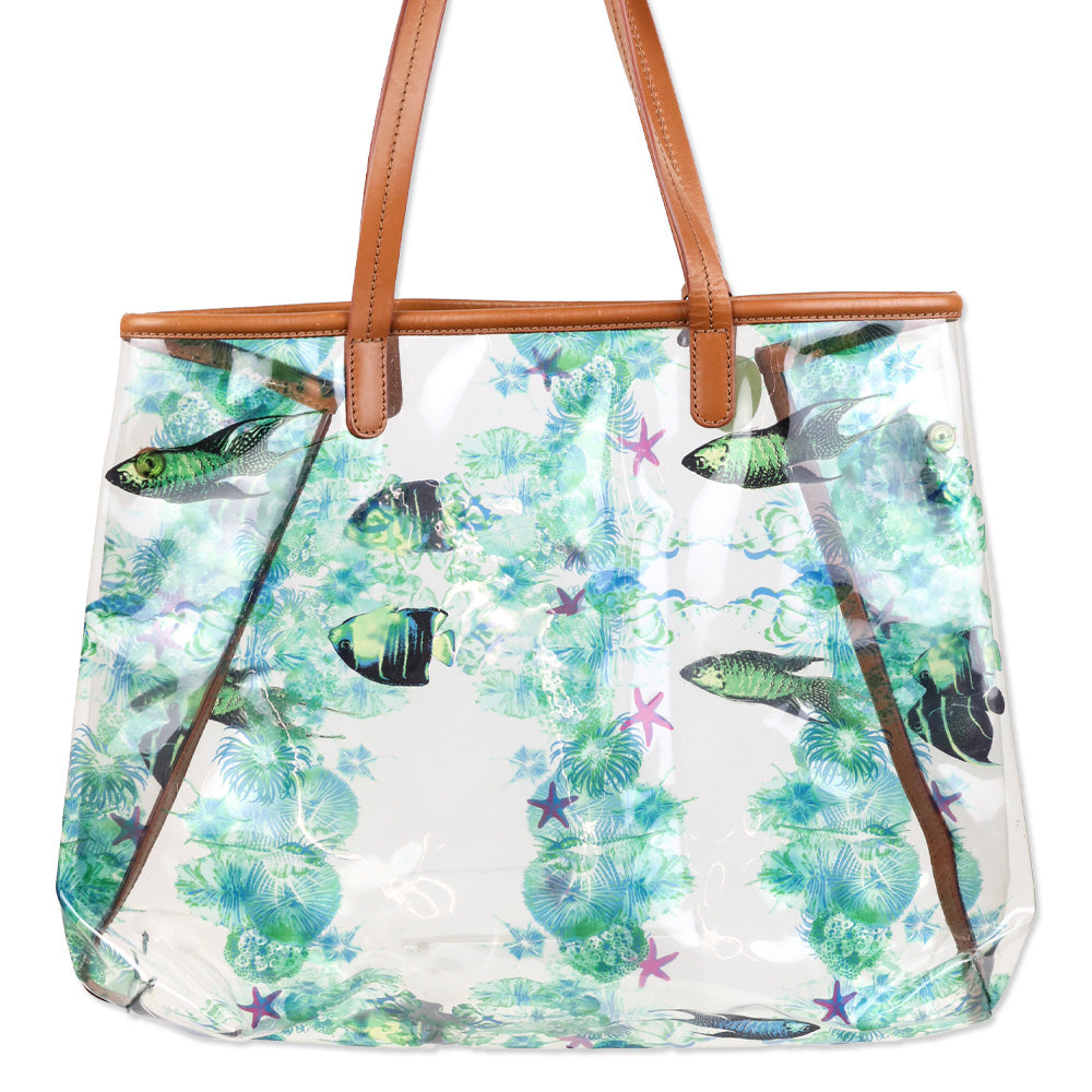 M Missoni Fish Print PVC Tote