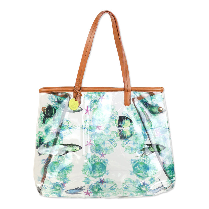 M Missoni Fish Print PVC Tote