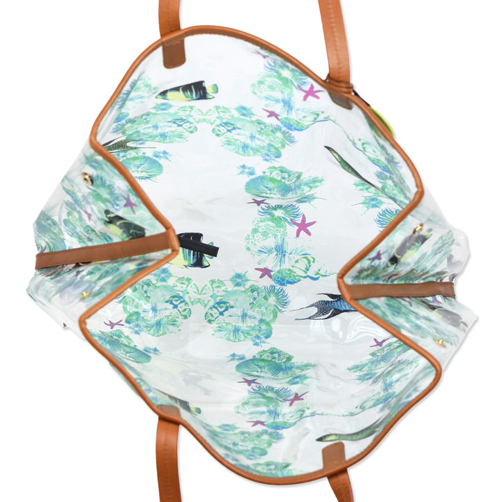 M Missoni Fish Print PVC Tote