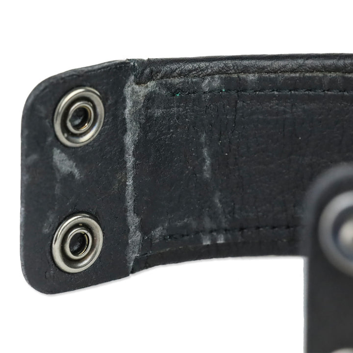 M Missoni Mulitcolor Woven Black Leather Cuff