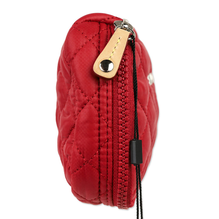 MZ Wallace Apple/Mushroom Small Zip Round Cosmetic Pouch