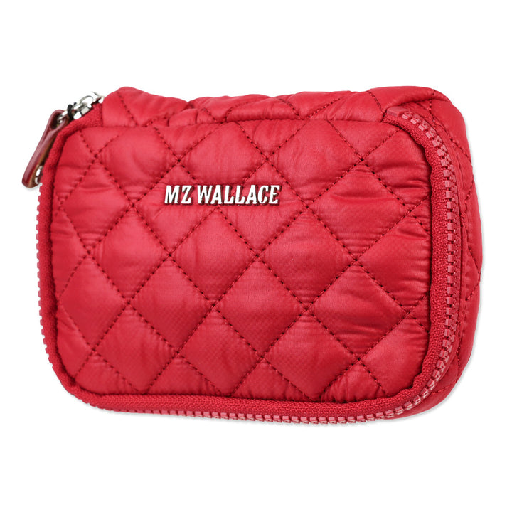 MZ Wallace Apple/Mushroom Small Zip Round Cosmetic Pouch