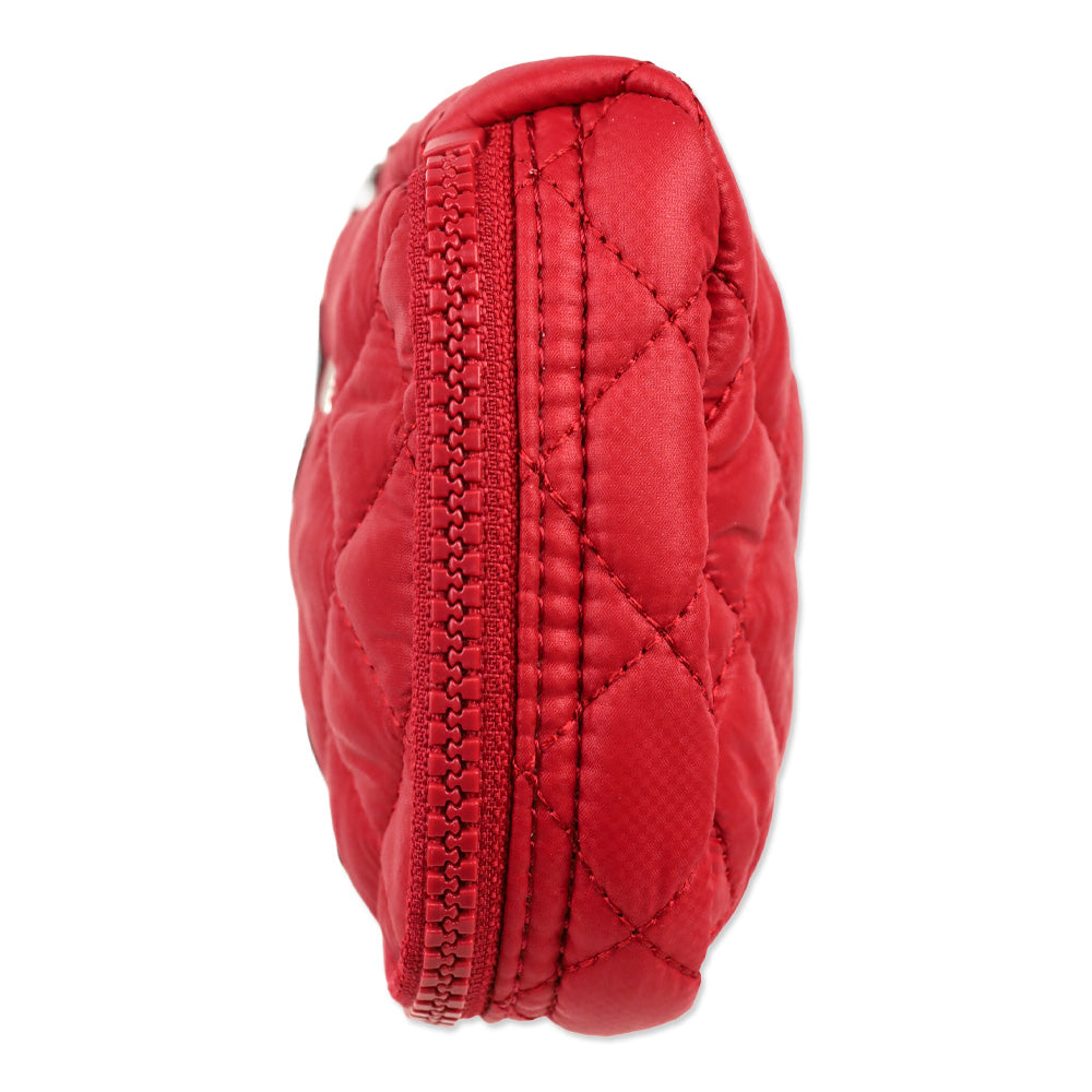 MZ Wallace Apple/Mushroom Small Zip Round Cosmetic Pouch