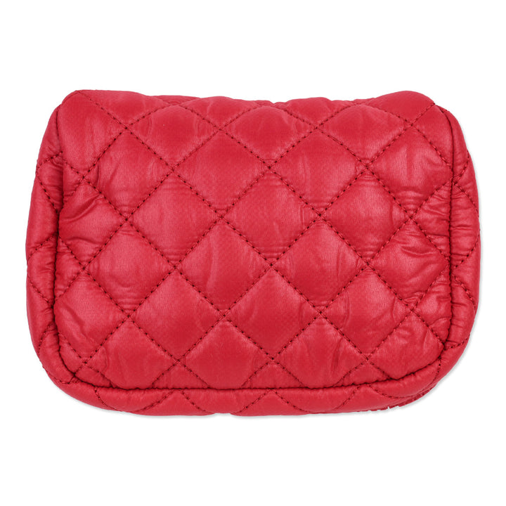 MZ Wallace Apple/Mushroom Small Zip Round Cosmetic Pouch