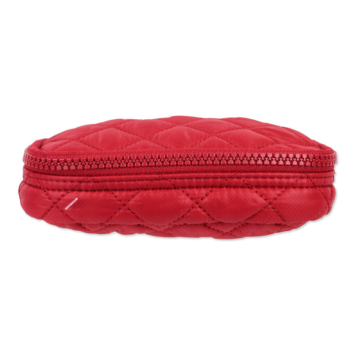 MZ Wallace Apple/Mushroom Small Zip Round Cosmetic Pouch