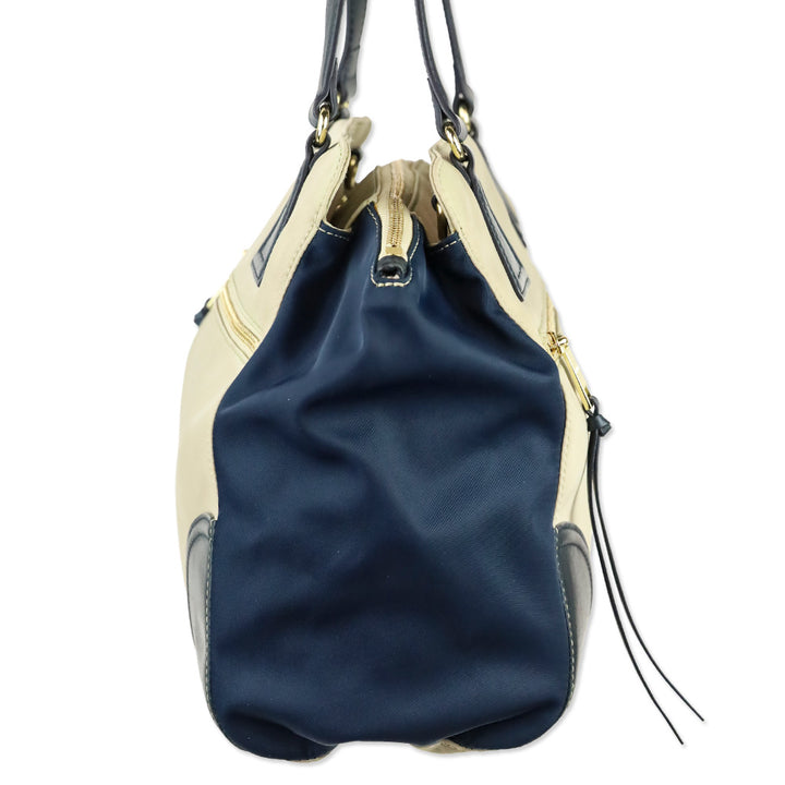 MZ Wallace Beige/Navy Markham Tote Bag