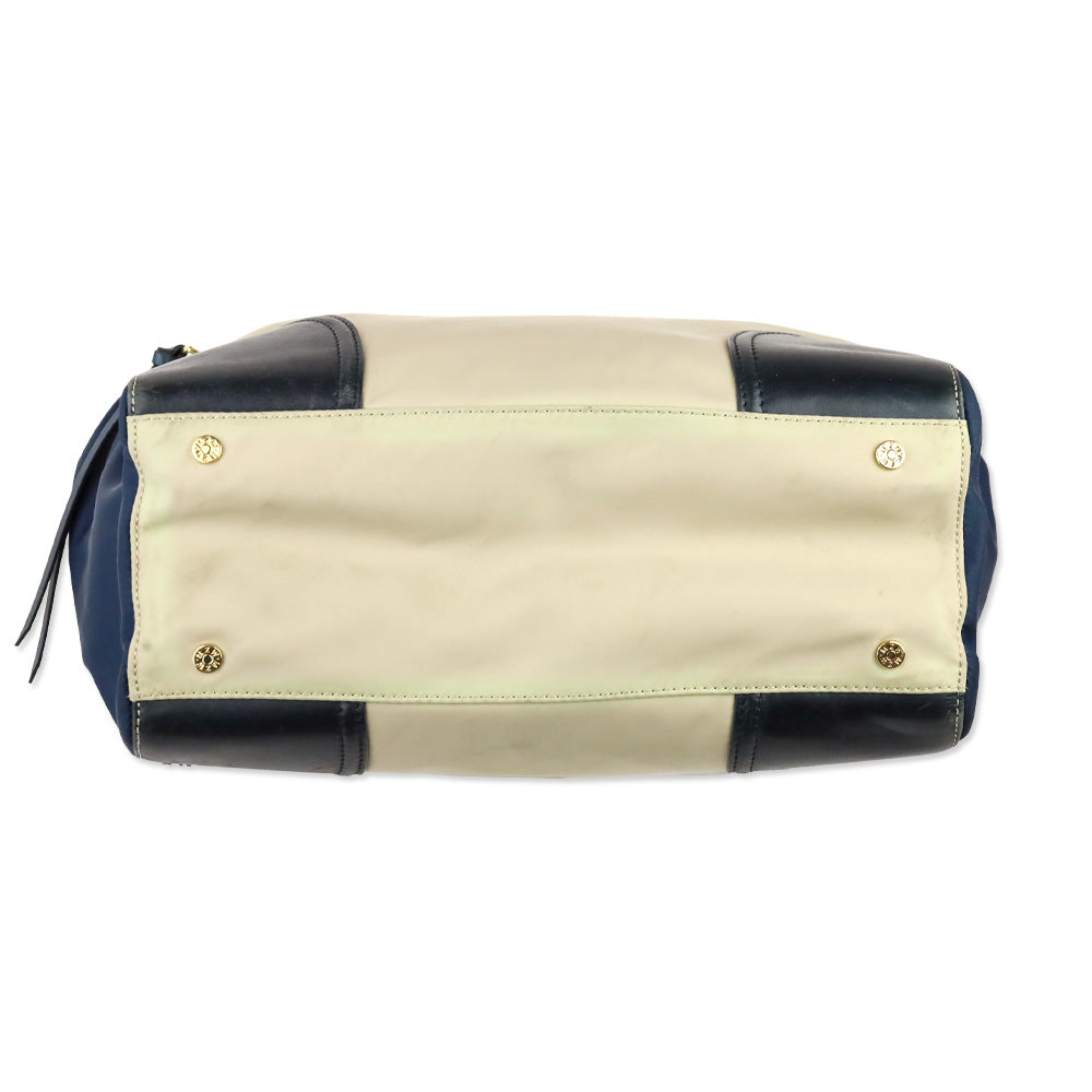 MZ Wallace Beige/Navy Markham Tote Bag