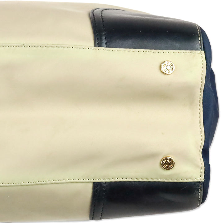 MZ Wallace Beige/Navy Markham Tote Bag