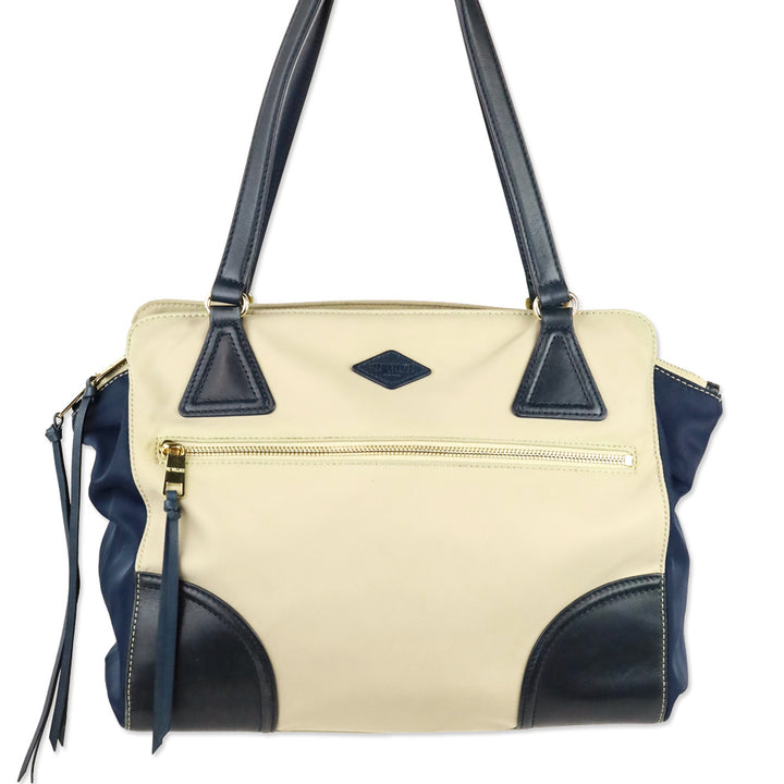 MZ Wallace Beige/Navy Markham Tote Bag