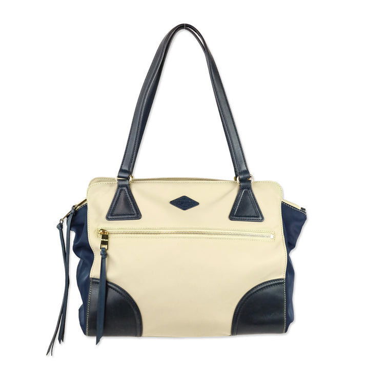 MZ Wallace Beige/Navy Markham Tote Bag
