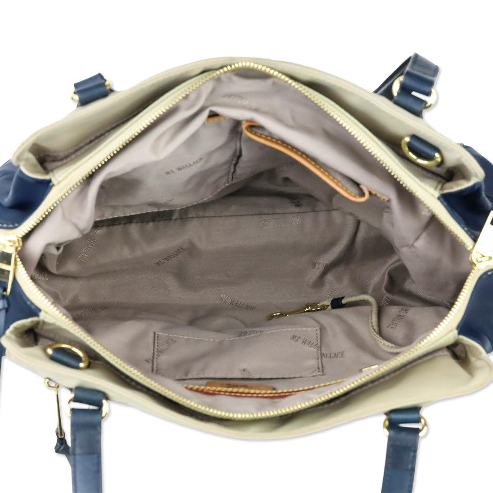 MZ Wallace Beige/Navy Markham Tote Bag