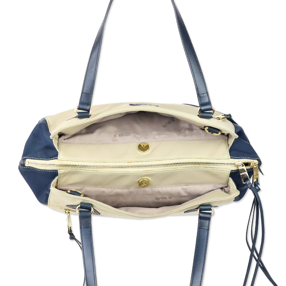 MZ Wallace Beige/Navy Markham Tote Bag