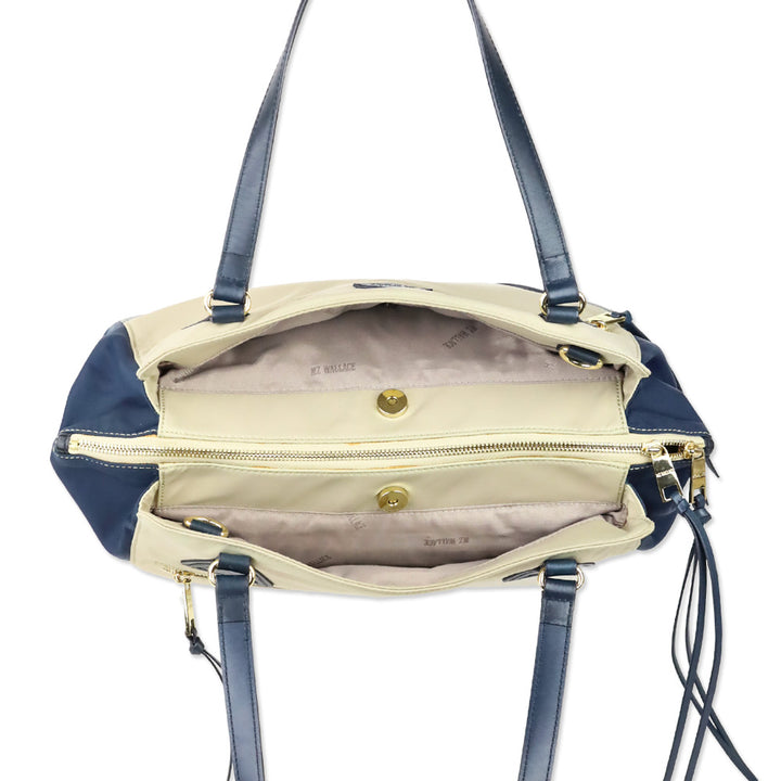 MZ Wallace Beige/Navy Markham Tote Bag