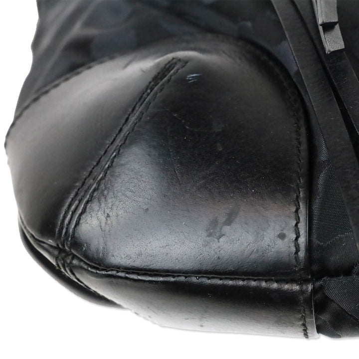 MZ Wallace Black Animal Leopard Print Parker Shoulder Bag