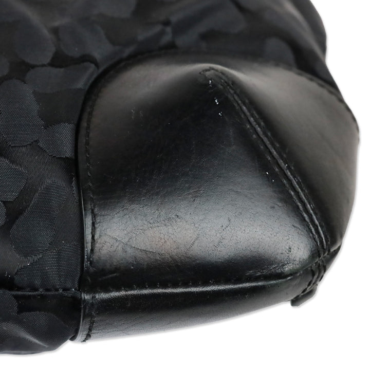 MZ Wallace Black Animal Leopard Print Parker Shoulder Bag