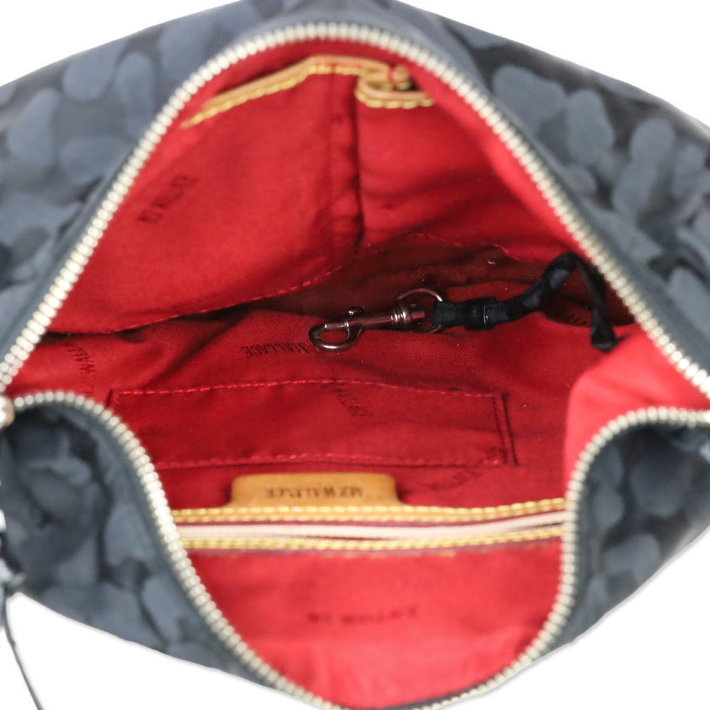 MZ Wallace Black Animal Leopard Print Parker Shoulder Bag