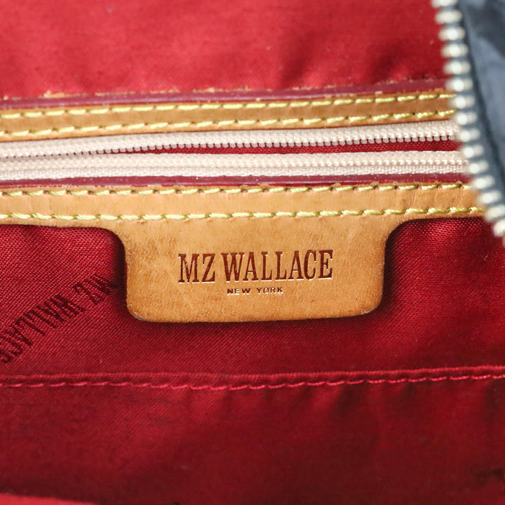 MZ Wallace Black Animal Leopard Print Parker Shoulder Bag