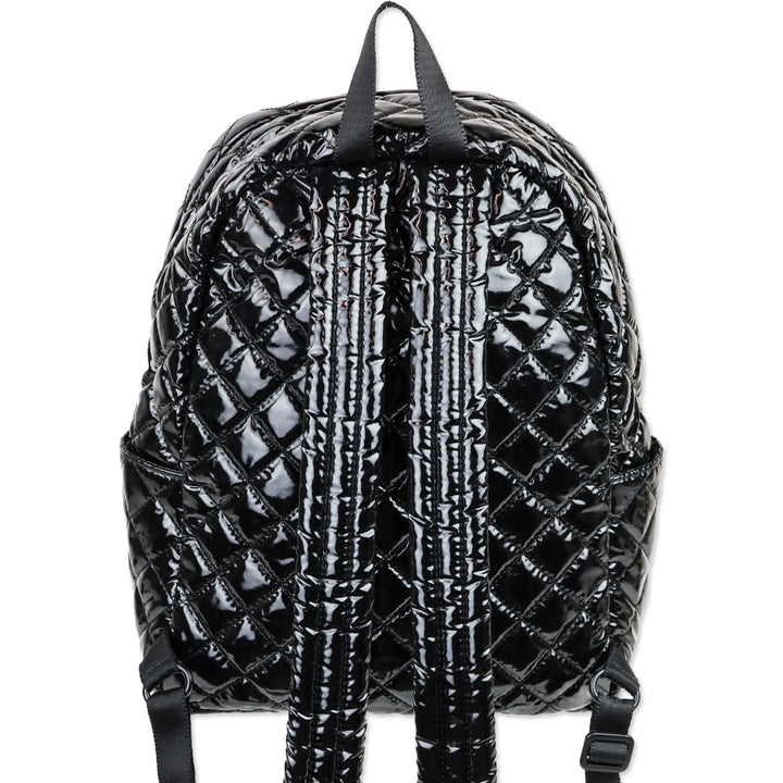MZ Wallace Black Lacquer Quilted Nylon Small Backpack