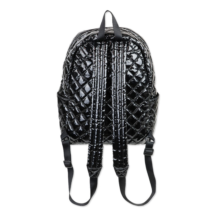 MZ Wallace Black Lacquer Quilted Nylon Small Backpack