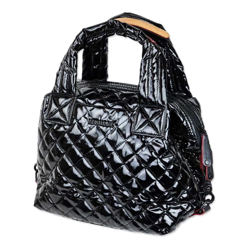 MZ Wallace Black Lacquer Small Sutton Deluxe