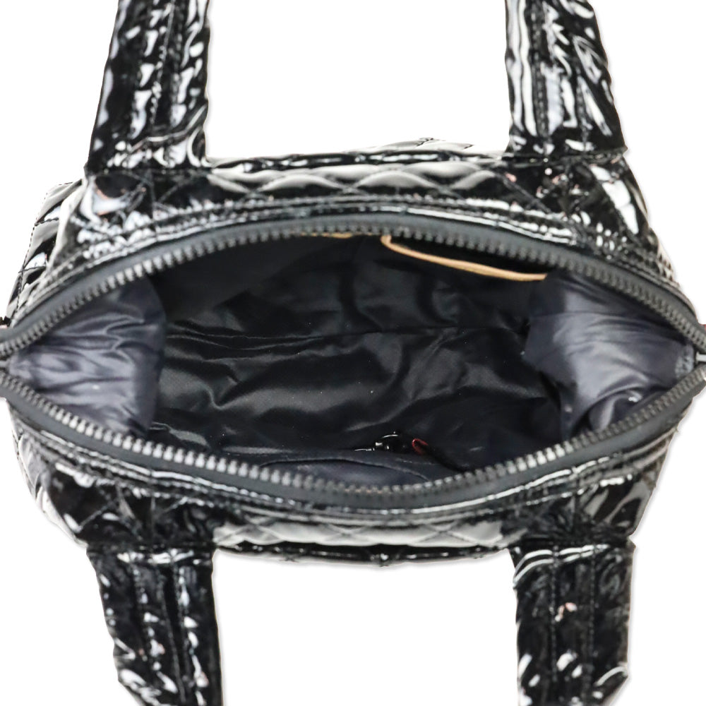 MZ Wallace Black Lacquer Small Sutton Deluxe