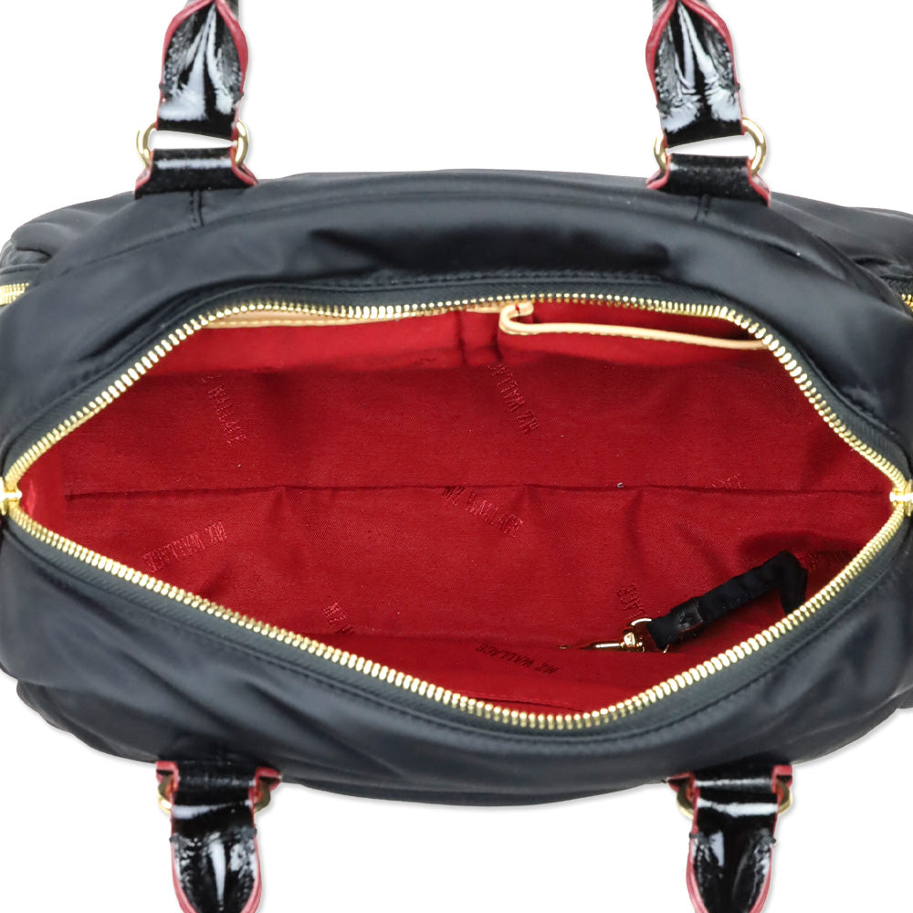 MZ Wallace Black Nylon Gramercy Satchel