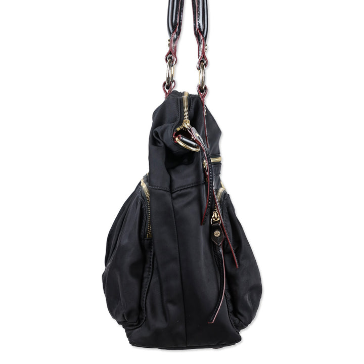 MZ Wallace Black Nylon Large Belle Tote