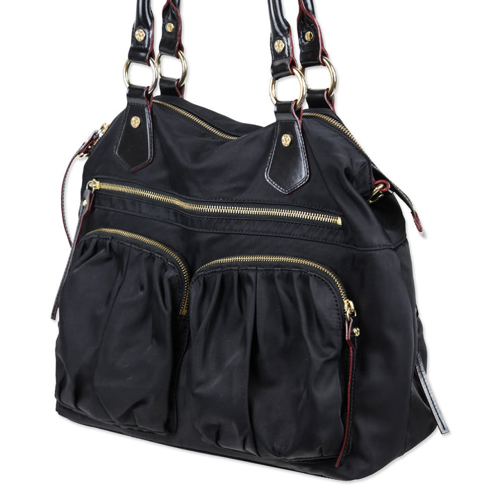 MZ Wallace Black Nylon Large Belle Tote