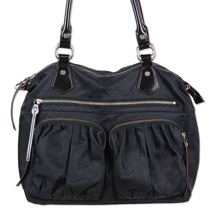 MZ Wallace Black Nylon Large Belle Tote