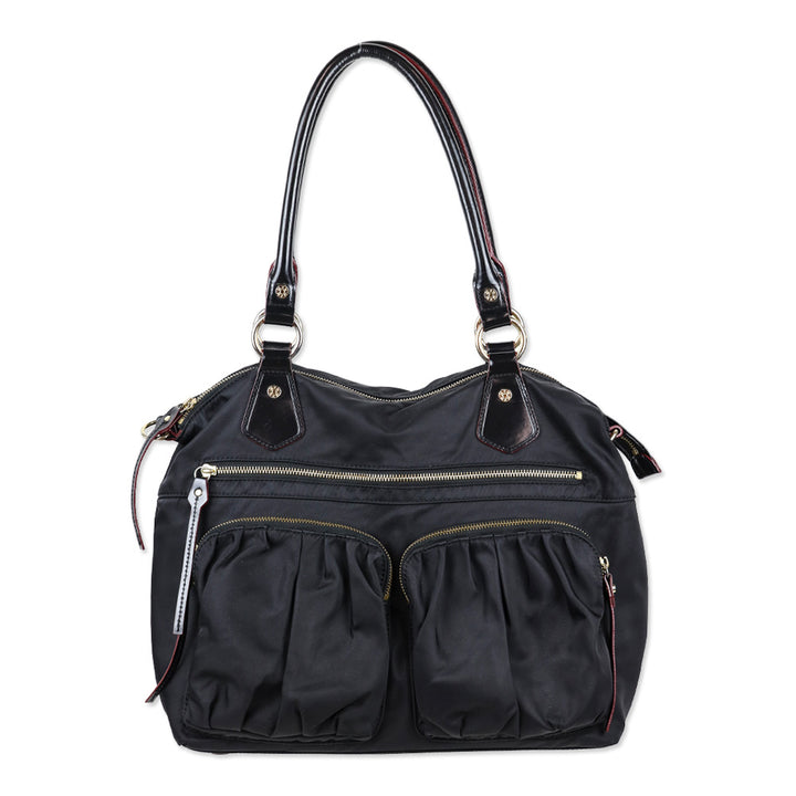 MZ Wallace Black Nylon Large Belle Tote