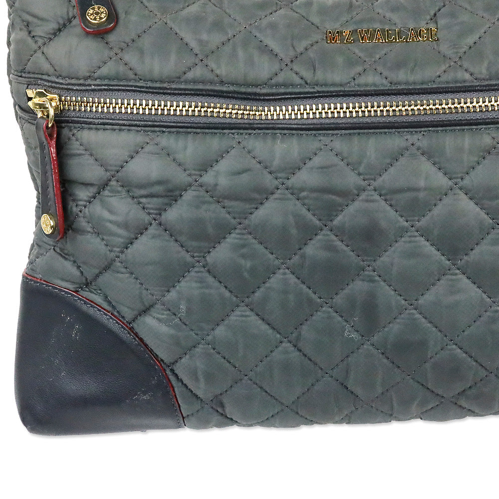 MZ Wallace Black Quilted Nylon Crosby Crossbody Bag