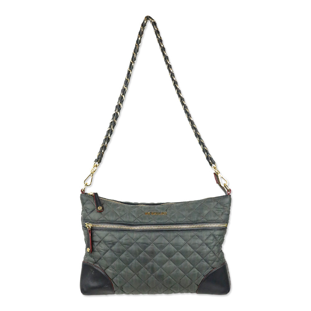 MZ Wallace Black Quilted Nylon Crosby Crossbody Bag