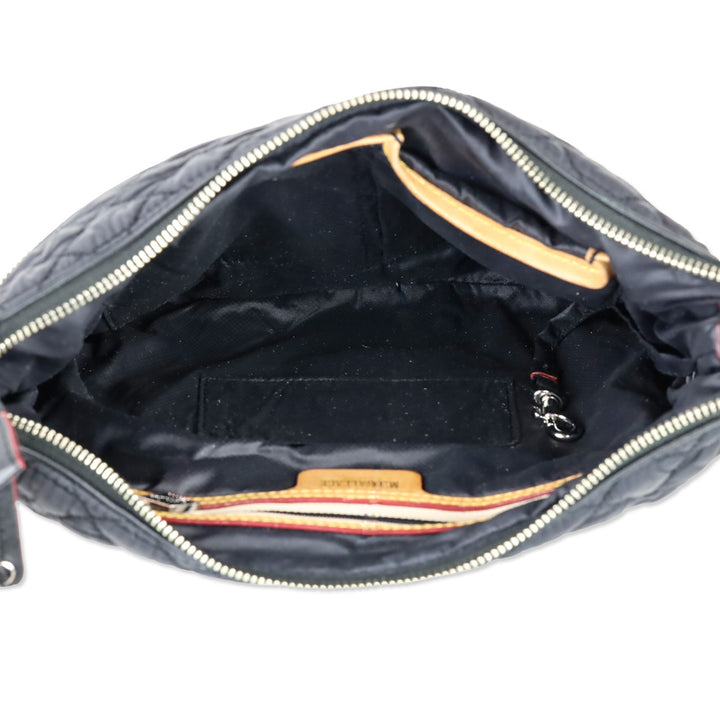 MZ Wallace Black Quilted Nylon Crosby Crossbody Bag