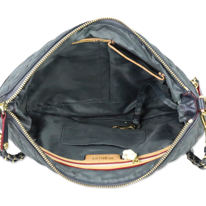 MZ Wallace Black Quilted Nylon Crosby Crossbody Bag